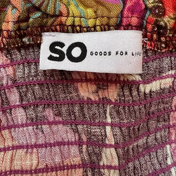 SO GOODS for LIFE ~ Women’s elastic tube top multi-colored lightweight dress XS - Picture 3 of 9